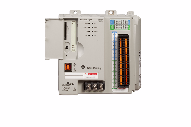 Procesory CompactLogix Procesory CompactLogix 5370 L2 s vestavěnými V/V Compact I/O Procesory CompactLogix 5370 L2 se dodávají včetně: vestavěného napájení 24 V DC duálních portů EtherNet/IP pro