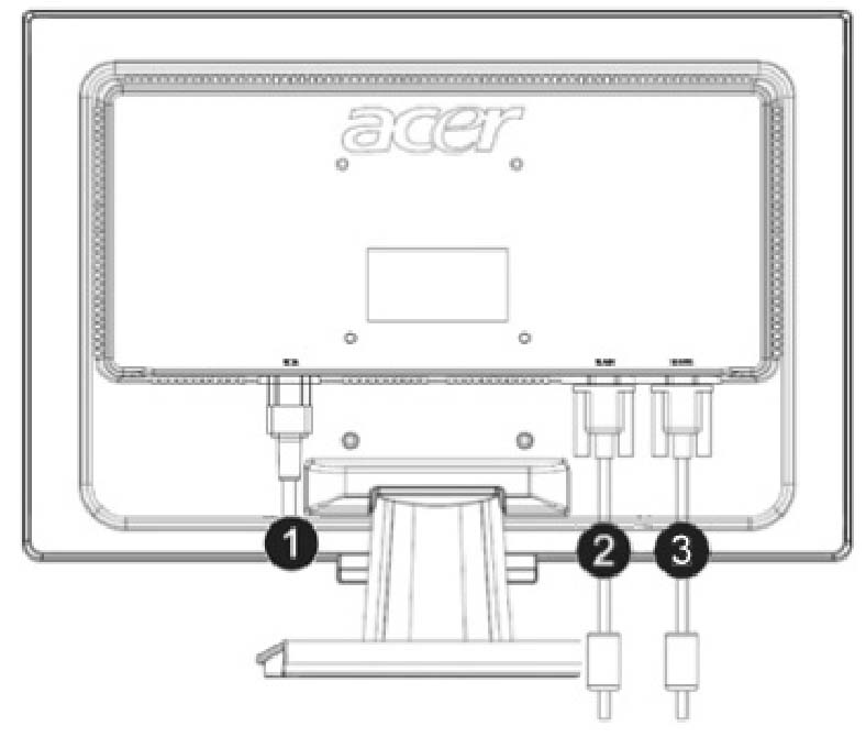 Obsah Balení LCD Monitor Síťový napájecí K abel VGA Kabel Návod k obsluze (CD) Průvodce pro rychlé uvedení do provozu DVI Kabel(volitelný) Sestavení Monitoru 1.