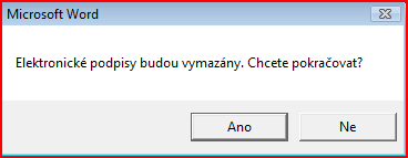 Obrázek 3 Umístění podpisů je vymezeno prostorem mezi dvěma záložkami v šabloně WebTemplate.dotm. jedna z nich je Podpis a je umístěna za textem Elektronické podpisy.