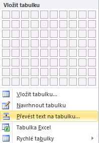 V případě volby Obtékání textu - Okolo se zaktivní volba Umístění, která umoţní přesně specifikovat polohu tabulky.