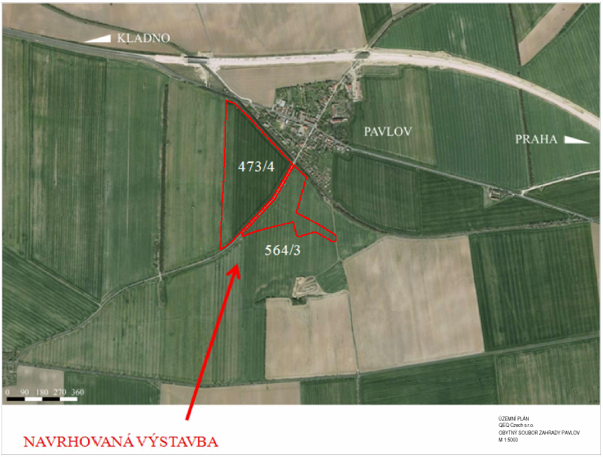 Dokumentace záměru Obrázek B1 Situační mapa navrhovaného záměru na podkladu topografické mapy (podkladová data: www.mapy.cz).