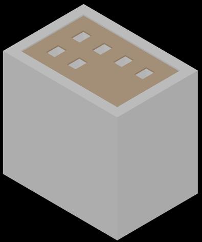 Měření tepelně-izolačních vlastností stavebních materiálů Obr. 9 Detail rozmístění otvorů ve víku chladicího boxu Obr. 10 3D model měřeného vzorku Obr.