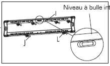 Upevnění na zeď z plných materiálů 1. Použijte nástěnný držák jako model pro označení 6 poloh otvorů na zdi.