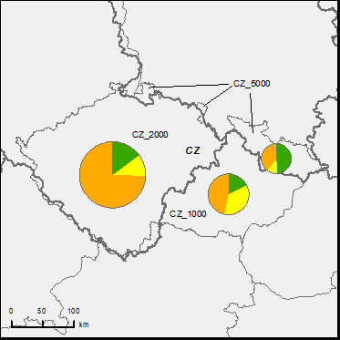 Obrázek 6.1: Mapa ekologického stavu přirozených útvarů povrchových vod 2009 Velmi dobrý Dobrý Střední Poškozené Zničené Není známo Oblasti povodí Země mimo EU Obrázek 6.