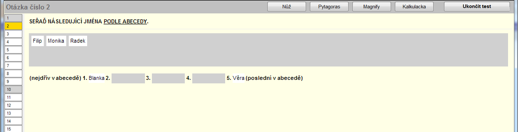 Obrázek 46 Spojování pojmů odpověď přiřazením obrázku Obrázek 47 Spojování pojmů více správných odpovědí do polí 4.1.3.