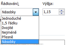 Při výběru vlastností odstavce záleží na typu textu (běžný dopis, technická zpráva, program kulturní akce, pozvánka) a způsobu jeho použití (prohlížení na monitoru, projekce na plátně, tisk na určitý