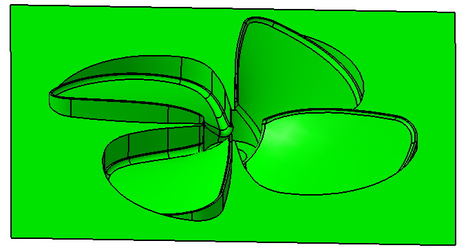 Model byl vytvořen v programu CATIA V5R18 a to tak, že nejprve byla vytvořena samotná vrtule v modulu Generative Shape Design.