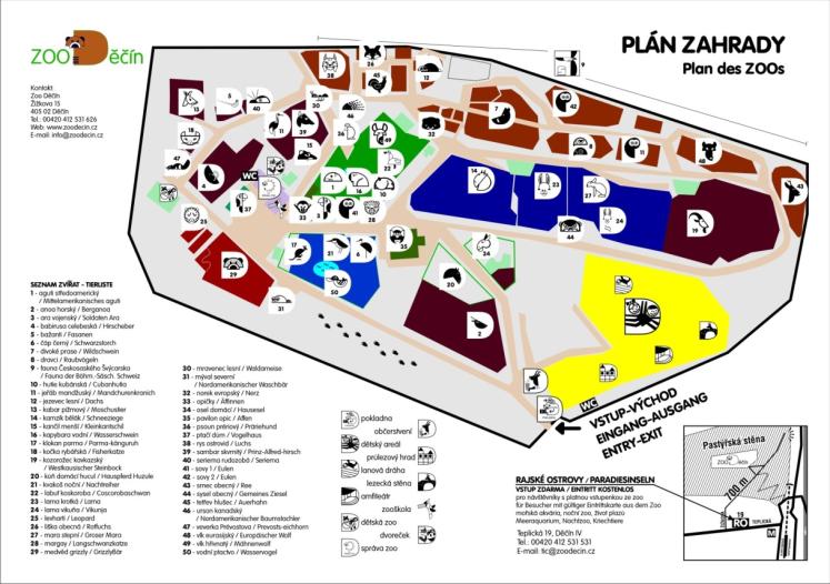 Mapa zoologické zahrady Obr. 3: Mapa Zoologické zahrady Děčín 8.