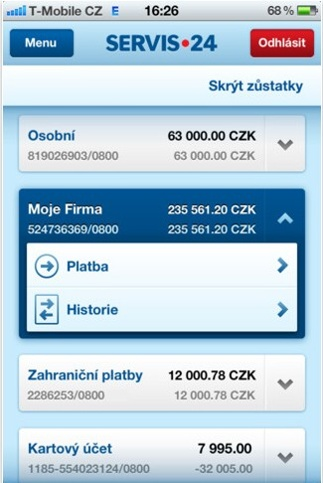 Stáhnout aplikaci Smartbankingu od ČSOB a Ery pro smartphony a tablety s operačním systémem ios a stále nejpopulárnějším Android mohou klienti již od 1. ledna 2012.