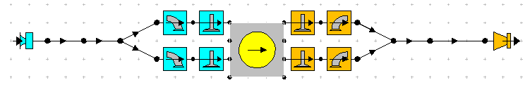 PARAMETRY KONSTRUOVANÉHO MOTORU Obr. 13 Simulační model motoru v programu Lotus Engine Simulation Dál do simulačního modelu byly zadány následující hodnoty, které jsou uvedeny v Tab.