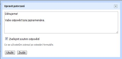 A jak tedy umožnit vyplňování např. vytvořeného testu? Je to snadné, každý test má po uložení svoji unikátní adresu (vidíte ji např. v černém rámečku dole). Obrázek 3.2-23 Adresa pro vyplnění např.