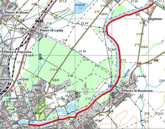 Celková délka úseku je 5,112 km Náklady - investor stavby město Přerov I. část rok 2004 1,832 mil.