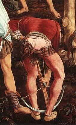 se nohavice Ferdinanda I Aragonského (1490-1500) a Ferdinanda II. (1498), uložené v kostele San Domenico Maggiore (Neapol).