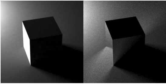 9/10 Navíc jsou všechny povrchy ve scéně rozděleny na malé plochy, které vyzařují konstantní intenzitu světla.