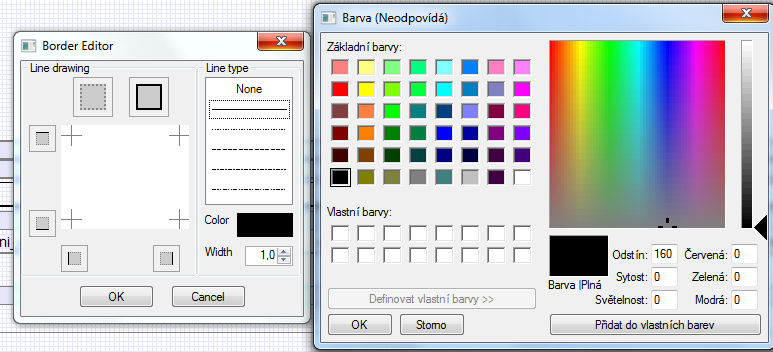 Obrázek 85 Vzhled - změna barvy písma Vybraný text můžeme podtrhnout, nebo ohraničit pomocí vlastnosti