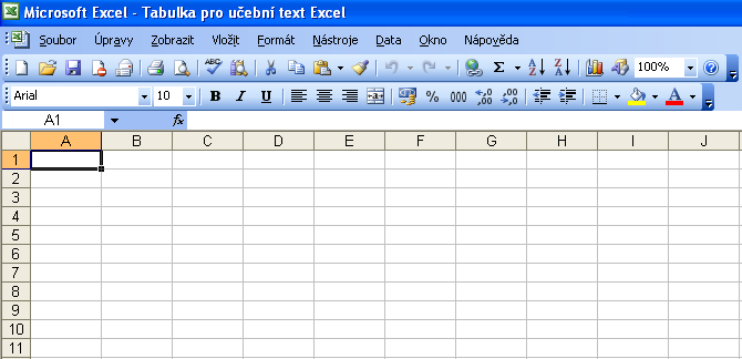 Cílem předmětu je seznámení se s programem Excel a co nejjednodušší formou zvládnout základní práce s tímto programem.