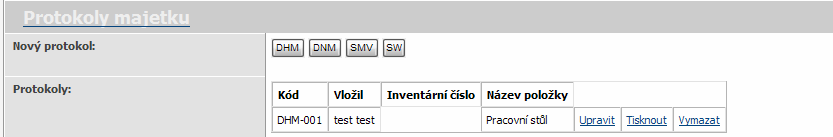 3.2 Protokoly majetku K faktuře můžete připojit libovolný počet protokolů majetku.