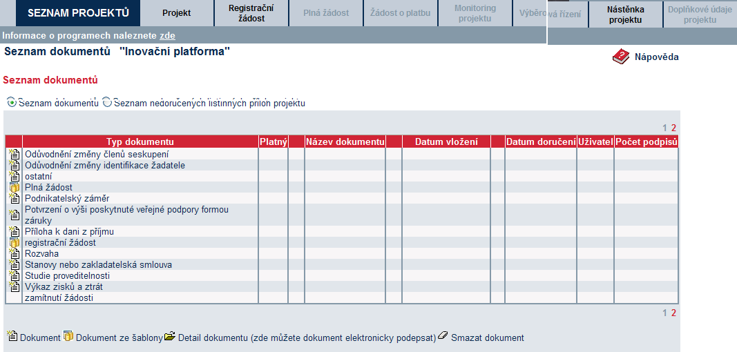 Tímto tlačítkem ( Použít FV místo posledního ekonomického hodnocení ) si žadatel zvolí, že místo posledního ekonomického hodnocení, chce použít finanční výkaz.