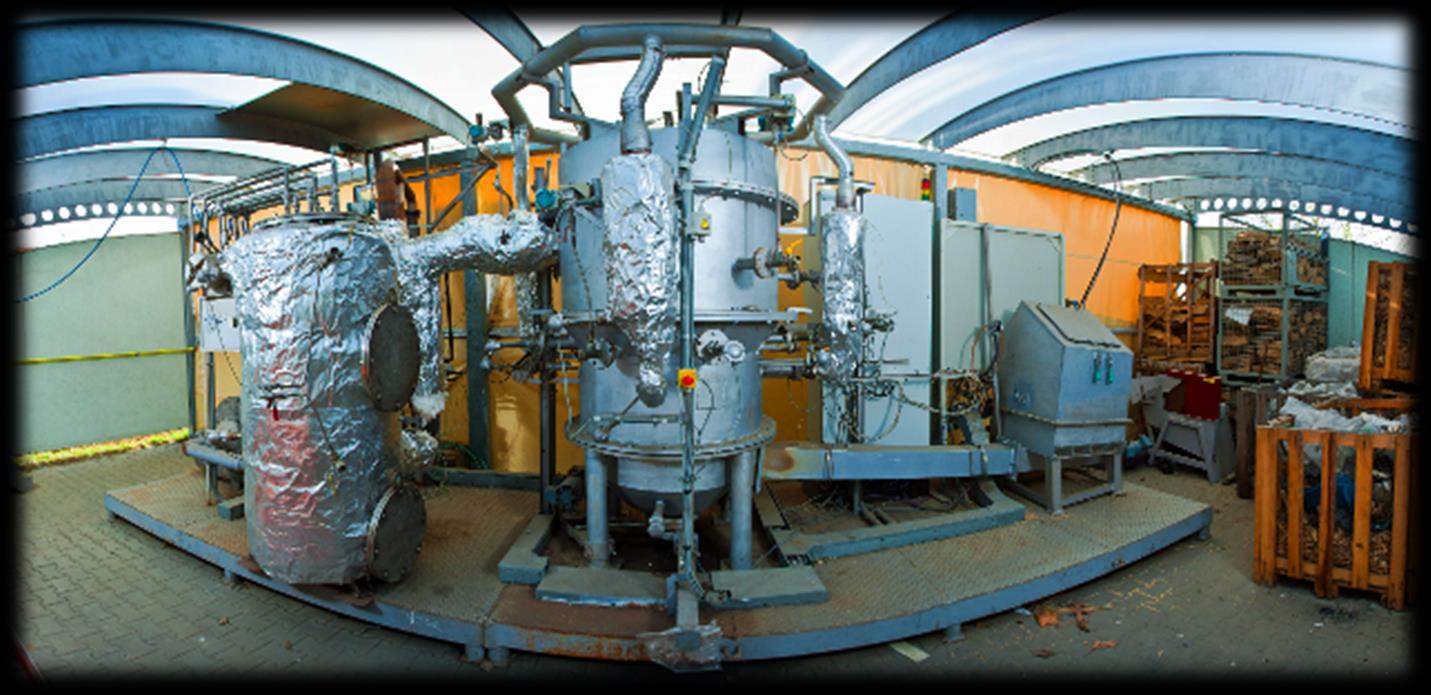 Autotermní reaktor pilotní jednotka Tepelný výkon v plynu - 100 kw