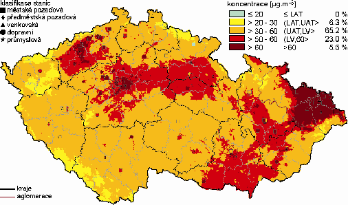 Pole průměrné 24hodinové úrovně