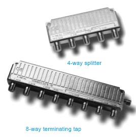 PASIVNÍ ROZBOČOVAČE F Tapy & Rozdělovače 5 až 862 MHz rozdělovače a tapy pro kabelové sítě 5 až 862 MHz rozdělovače a tapy s F konektory, vhodné pro kabelové sítě a MATV distribuce.