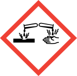1272/2008: Výstražný symbol nebezpečnosti: Signální slovo: Nebezpečí Standardní věty o nebezpečnosti: Způsobuje vážné poškození očí. Dráždí kůži.