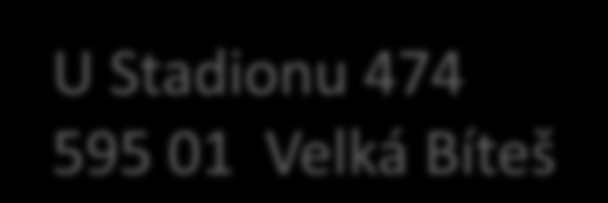 PŘÍKLADY VALIDACE ADRESNÉ ČÁSTI Rodinov 4 394 70 Mezní 3027 35901 Ústí nad Labem V malé doubravce 100 31200 Doubravka 474 59501 Velka Bites