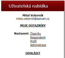 Obrázek 20: Formulář pro přihlášení 1.3. Přihlášený uživatel Následující funkčnosti jsou dostupné pro roli přihlášeného uživatele, tím se rozumí takový uživatel, úspěšně provedl autentizaci.