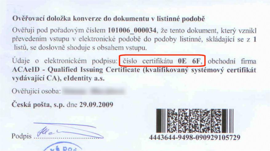 při podpisu elektronického dokumentu?