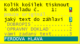 verze 5.32 8.8.2014 roršíření možností předávání dokladů Ve volbě Faktury - Nám dobropisují - Košilka dobropisu můžete určit, jaký text se má tisknout v záhlaví likvidačního listu k dokladu.