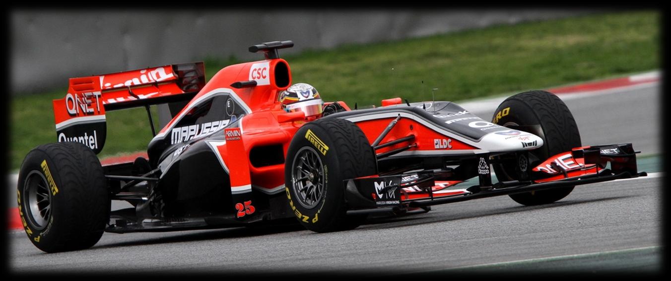 Představení vozu Virgin Racing Datum představení 7. 2. 2011 Místo Londýn; TV centrum BBC Vůz je charakteristický nízkým předním čumákem a úzkou zadní částí vozu.
