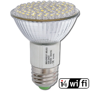 GWL/Power: Úsporná žárovka LED+ 80x, JDR E27, bodová, bílá denní (2,4 W, 230 V) LED žárovka s 80x LED se závitem JDR E27 lze použít místo klasické žárovky.