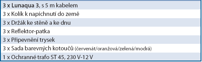 vodou, a odpovídající spojovací kabel se speciálním systémem konektor-spojka.