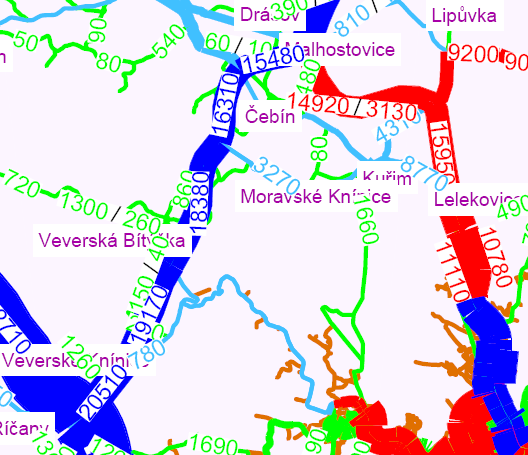 Odlehčení Brna při vybudování obchvatu Generel JMK (2004),