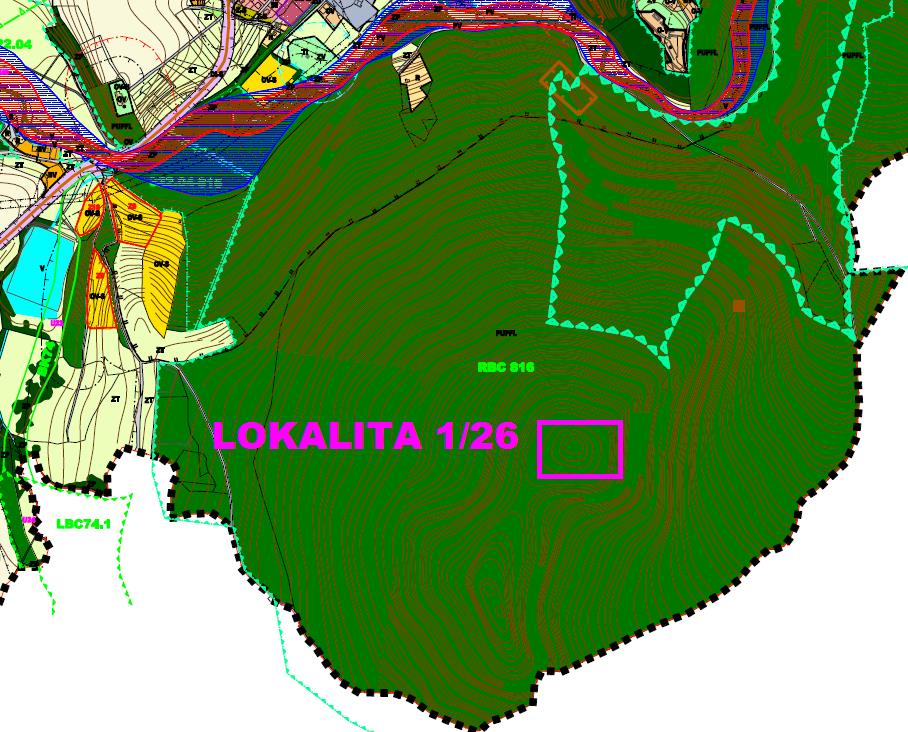 Lokalita 1/26 obec Velhartice, Velhartice 134, 341 42 Kolinec Požadavek : vymezení plochy pro zřízení rozhledny na Borku, případně ploch pro