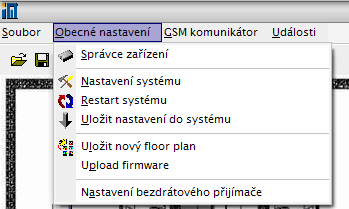 - Načtení nastavení ze souboru - načtení uloženého nastavení systému do systému INELS.