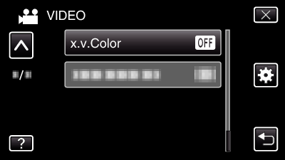 Nastavení menu xvcolor Zachytí opravdové barvy (Pro přehrávání použijte televizor kompatibilní s xvcolor) Nastavení VYPNUTO ZAPNUTO Podrobnosti Zachytí barvy se stejným standardem jako TV vysílání