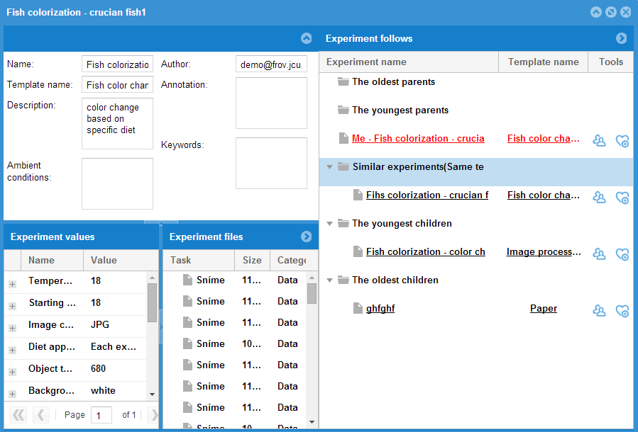 Lokální báze Zabezpečené úložiště (server, cloud) Webové rozhraní pro přístup k protokolům Správa protokolů získávání experimentálních dat Sdílení Několik úrovní přístupových práv Read only (