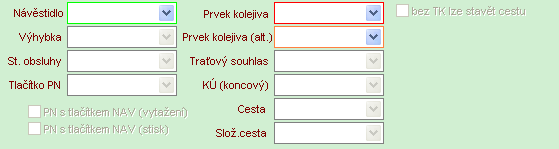 Funkce tlačítka nastavení funkce tlačítka v systému OP32 dle RZZ KC,PC,RC tlačítko definuje konec cesty nebo počátek posunové cesty VC,RC tlačítko definuje počátek vlakové cesty VB tlačítko definuje