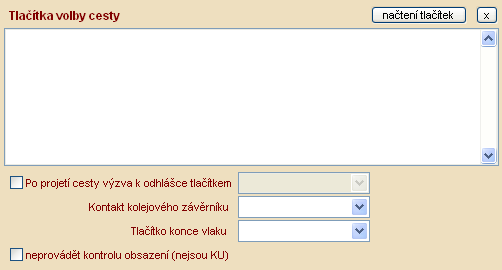 stavění po projetí vlaku. Releovka, elektromechanika Přehled přiřazení tlačítek volby cesty pro pult RZZ. Po zadání nové cesty lze toto přiřazení načíst kliknutím na tlačítko načtení tlačítek.