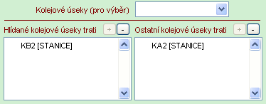 Při spuštění provozu jsou popisky skryty a na jejich polohu jsou umísťovány seznamy čísel vlaků. Zobrazení seznamu CV je možné nastvit na zobrazení nahoře, dole nebo Ne (bez zobrazení).