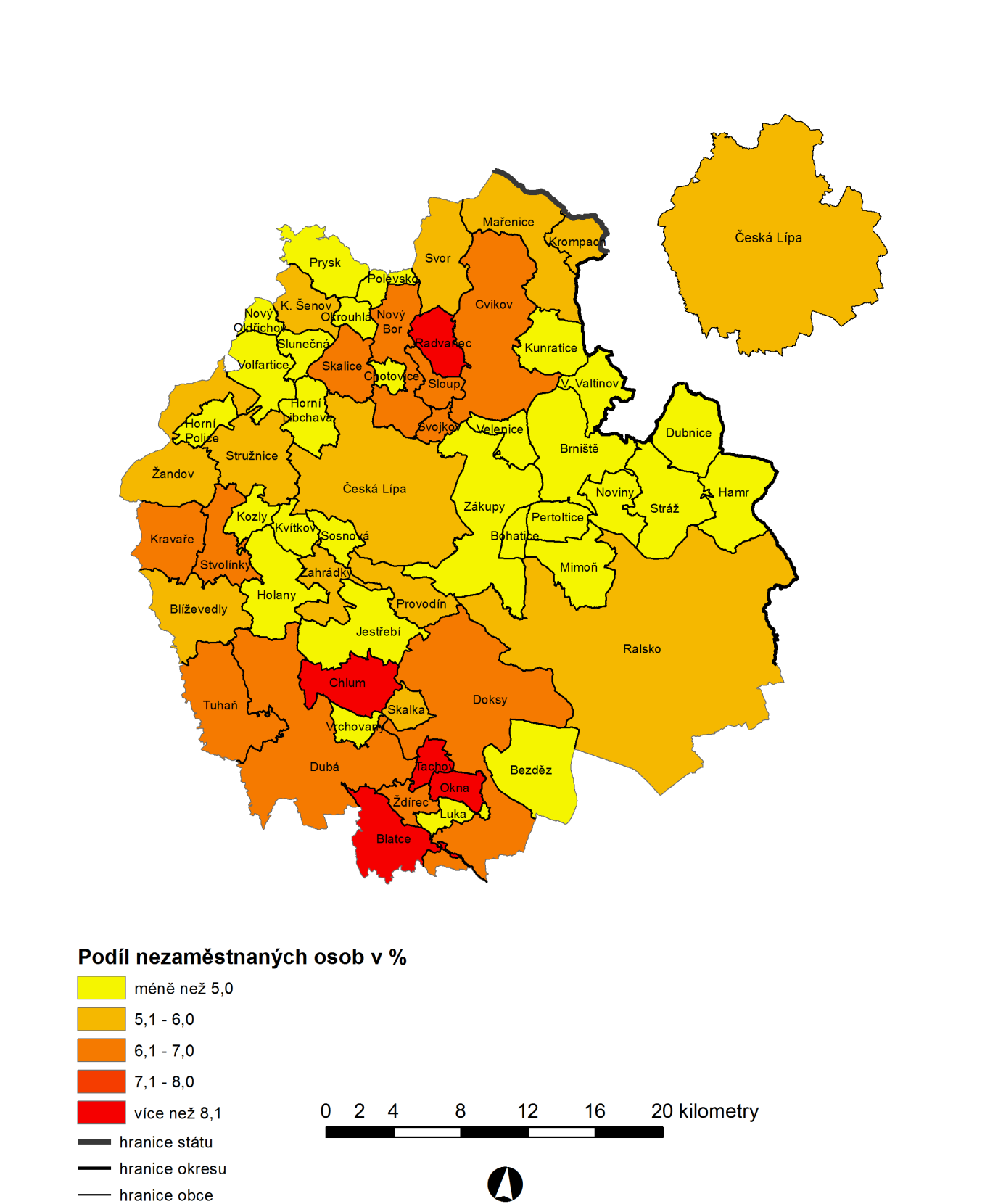 4. Mapa obcí