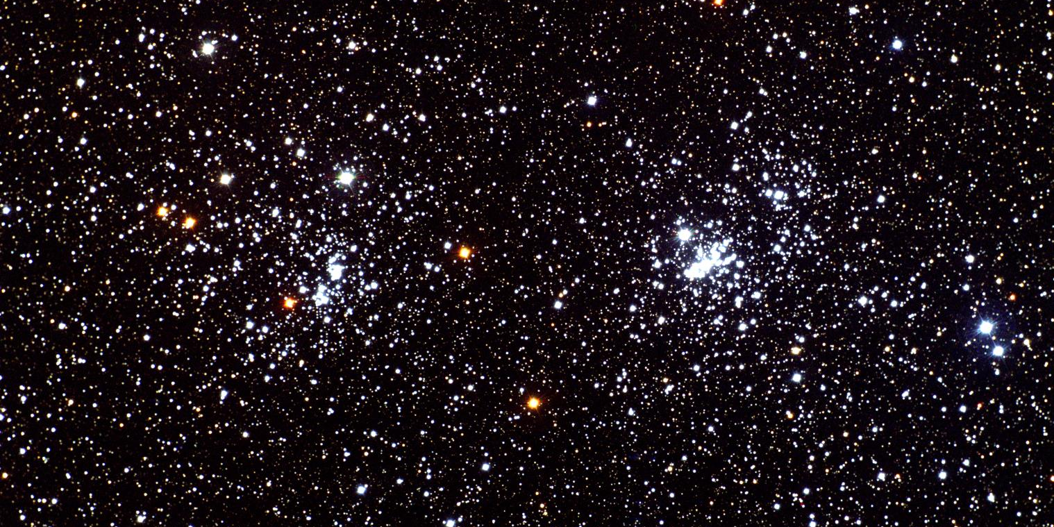 8 GALAKTICKA TEZKA Hvězdokupy χ a h Persei 5 Dvojitá hvězdokupa χ a h Perseii dalekohledem Burrell chmidt na Kitt Peak. c N. A. harp, NOAO/AURA/NF.