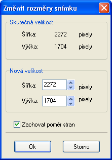 Hlavní okno programu Pomocí myši můžete výběr přemístit nebo změnit jeho velikost. Stisknutím klávesy [Esc] výběr zrušíte.