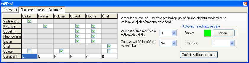 Hlavní okno programu Vytažení a ukotvení tabulky naměřených hodnot Tabulku naměřených hodnot lze pro lepší přehlednost otevřít v samostatném okně tlačítkem. Tabulku vrátíte na původní místo tlačítkem.