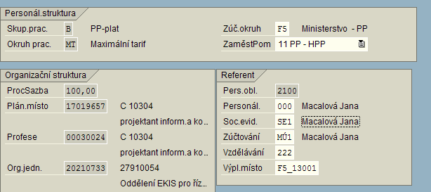 UTB ve Zlíně, Fakulta aplikované informatiky, 2013 34 Pořadí mailů : Souvisí se zadáním referentů v IT0001. Obrázek č. 4 Přehled referentů Personalista provede personální opatření.