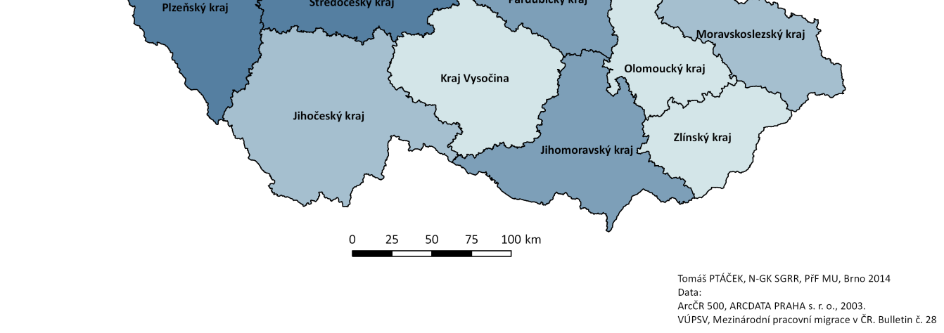 4 ZAMĚSTNÁVÁNÍ CIZINCŮ V MORAVSKOSLEZSKÉM KRAJI 4.1 Základní charakteristika K 31. 12. 2013 bylo v Moravskoslezském kraji evidováno celkem 20 419 zaměstnaných cizinců.