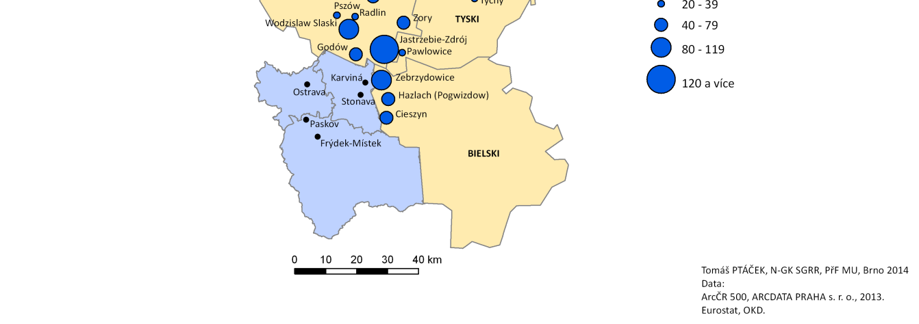 Tab. 17. Přehled deseti sídel, ve kterých měli polští občané zaměstnaní ve společnosti OKD nejčastěji trvalé bydliště k 31