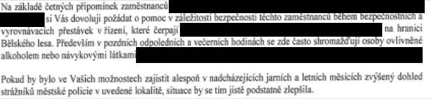 Bezpečnostní situace, O.-Zábřeh Doručeno: 07.04.2014 Odpověď ředitele: pověřil jsem vedoucího oblasti přijetím potřebného opatření k zvýšení bezpečnosti v Ostravě-Zábřehu.