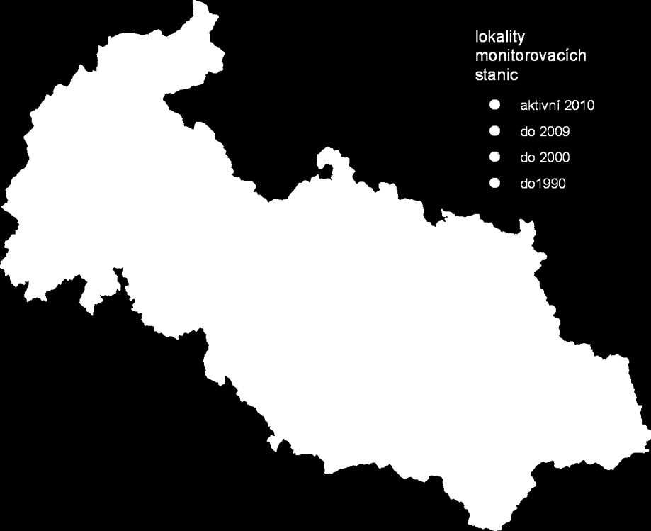 Monitorovací stanice Měření v Moravskoslezském kraji začalo v roce 197, kdy začalo měřit 31 manuálních stanic ČHMÚ oxid siřičitý, na lokalitách Lysá hora a Ostrava- Poruba/ČHMÚ se měří dodnes.